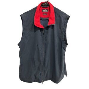 Ashworth Weather Systems Navy Red Water Resistant Vest Sz Medium